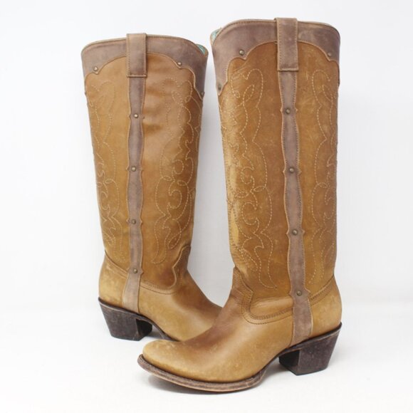 #4435VK Western Long Boots Size 8 - Picture 1 of 7